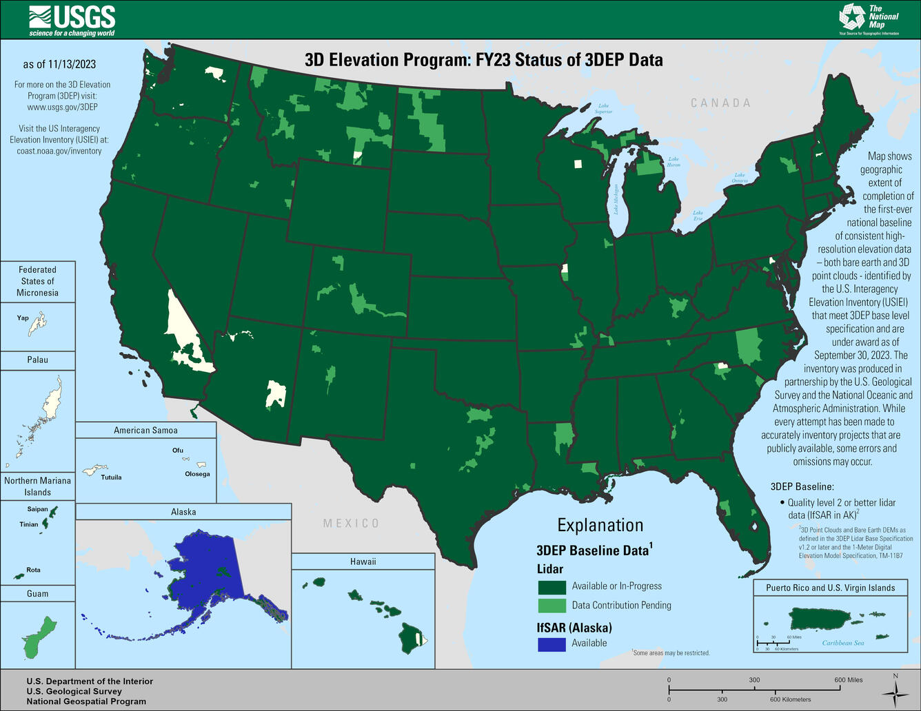 FY23 Status of 3DEP Quality Data