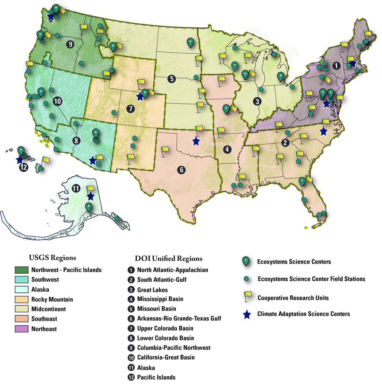 Ecosystems Mission Area Locations