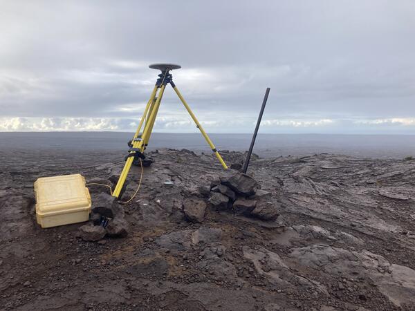 Color photograph of survey instrument