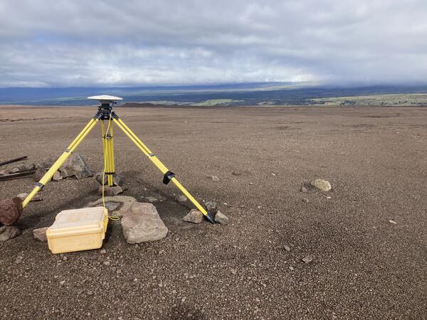 Color photograph of survey instrument