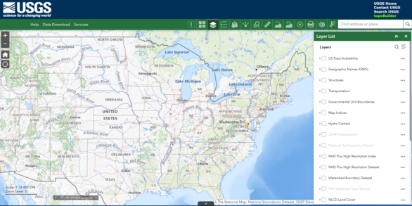 The National Map Viewer web application