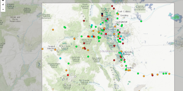 Screen shot Colorado Water Dashboard