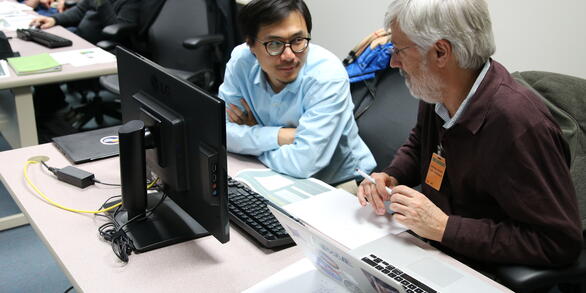 Zhe Zhu and Curtis Woodcock at LCMAP workshop