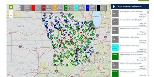 Real-time Current Conditions, Iowa, Illinois, and Missouri