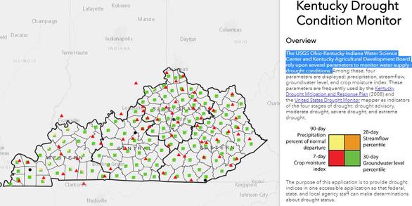 Kentucky Drought Map