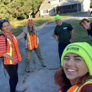 Group photo of Aerial Imaging and Mapping Group (AIMG) preparing for a day of field work