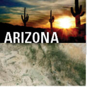 two landscapes with "Arizona" written across