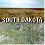 two landscapes with South Dakota written across