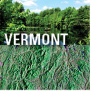 two landscapes with Vermont written across