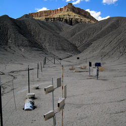 Dust samplers near Hanksville, Utah 