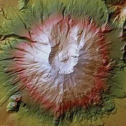 3-D image of volcano