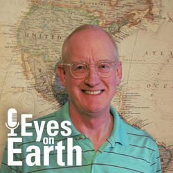 Jim Lacasse with the graphic for the USGS EROS podcast Eyes on Earth