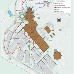 Map of USGS Headquarters Campus and Woodland and Rock Garden Walks