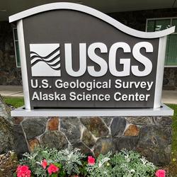 USGS Alaska Science Center sign