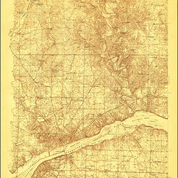 1914 USGS legacy topographic map of the Muscle Shoals, Alabama