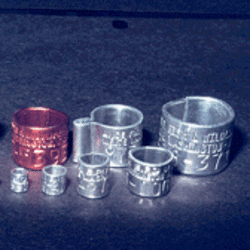 Photo of Bird Bands in a Variety of Sizes and Types