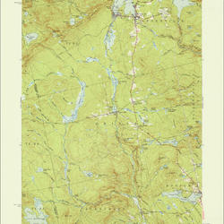 1951 USGS legacy topographic map of the Monson West, ME