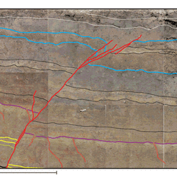 Exposure of the San Andreas Fault in a trench.