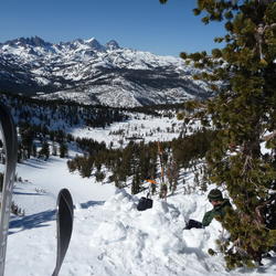 CalVO's Stuart Wilkinson skis out to a remote seismic instrument in...