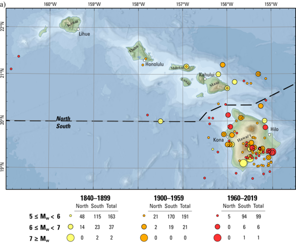 Seismicity of Hawaii from 2021 Hawaii National Seismic Hazard Map