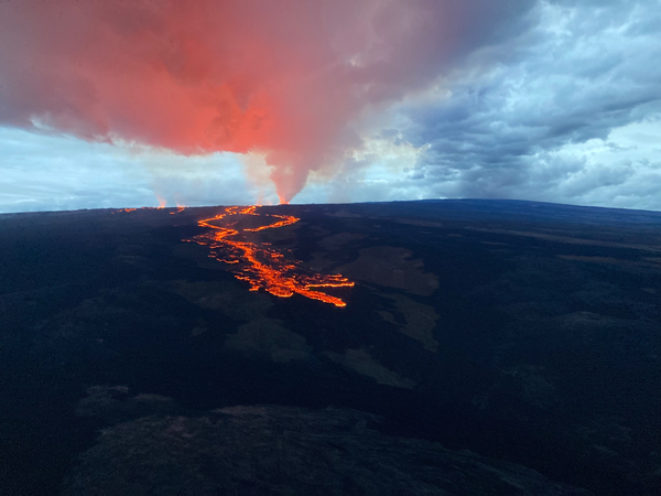 Color photograph of lava flow