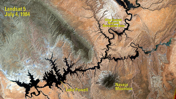 1984 Landsat image of Lake Powell