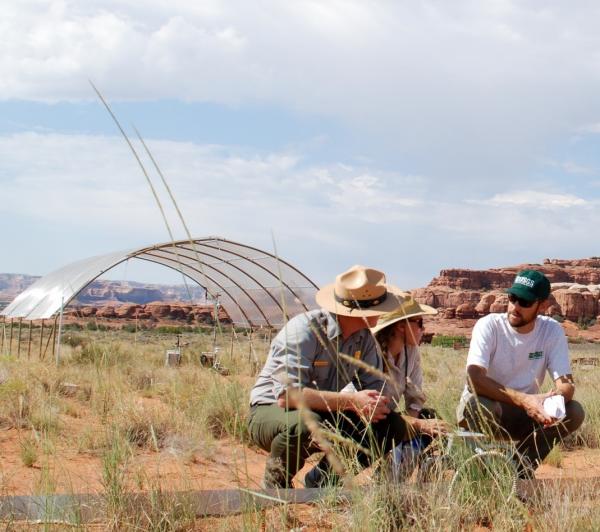 Partners discuss seasonal drought experiments.