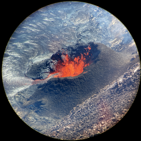 Color photograph of volcanic vent