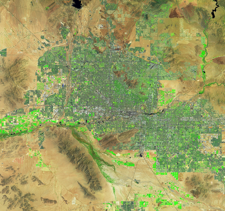 Landsat 9 image of the Phoenix Metropolitan Area - The Valley of the Sun