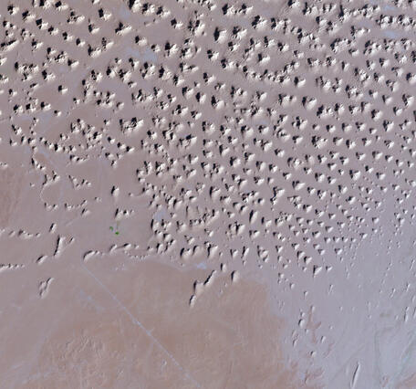 Landsat 7 Image of the Southern Fringe of the Rub' al-Khali Sand Desert in Oman