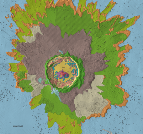 INSET: USGS SIM 3297: Geologic map of Tooting crater, Amazonis Planitia region of Mars