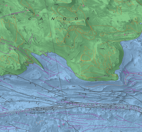 USGS SIM 3309: Bedrock Geologic and Structural Map Through the Western Candor Colles Region of Mars