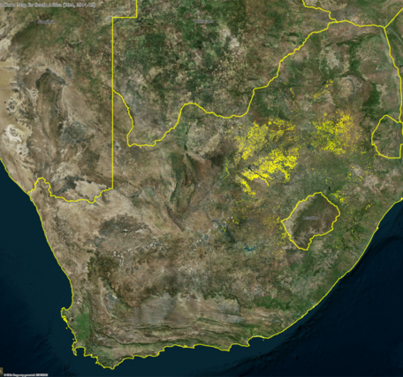 Geospatial Data Analysis Corporation corn map of South Africa