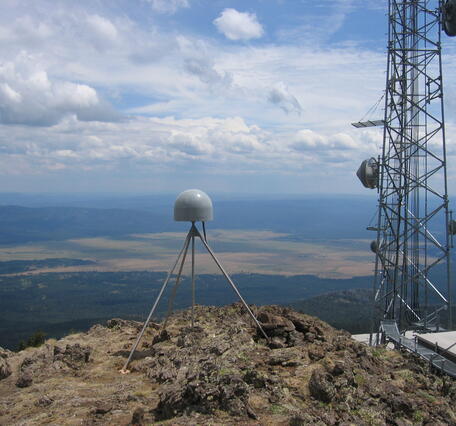 This is a photo of GPS station P361, on Sawtell Peak.