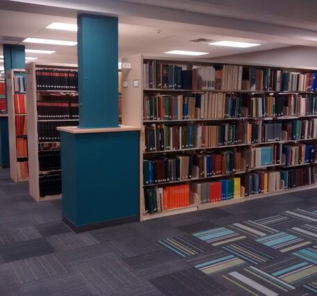 Library bookshelves in USGS Library Denver