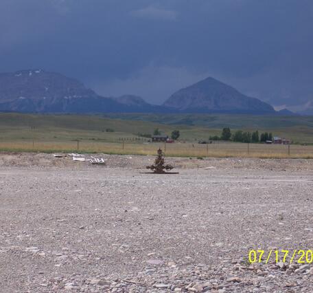 An oil well on the Blackfeet Indian Reservation 