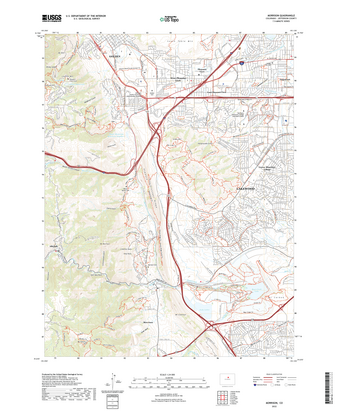 Image of a 2022 US Topo map of the Morrison, Colorado quadrangle