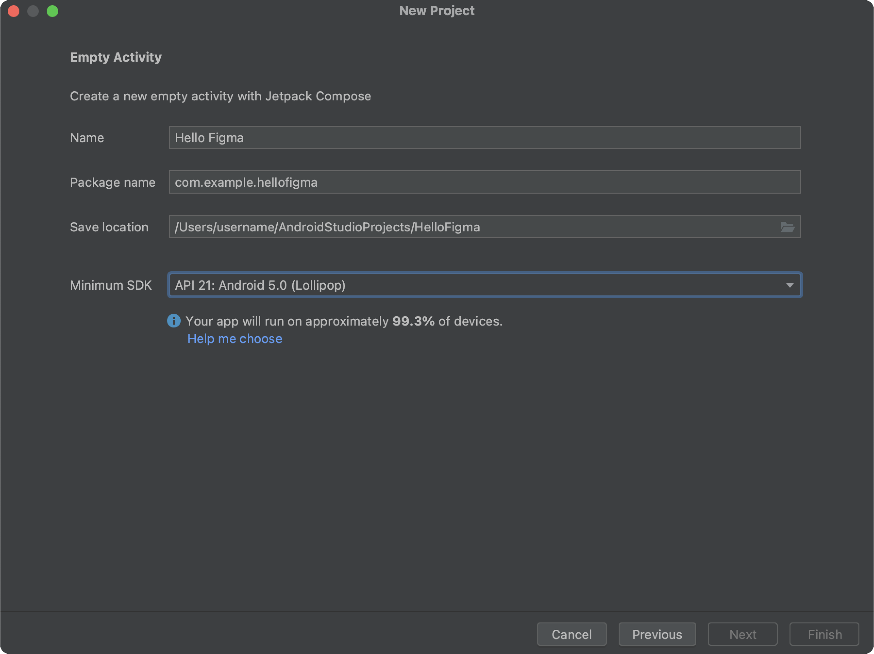 Configurazione progetto Android Studio