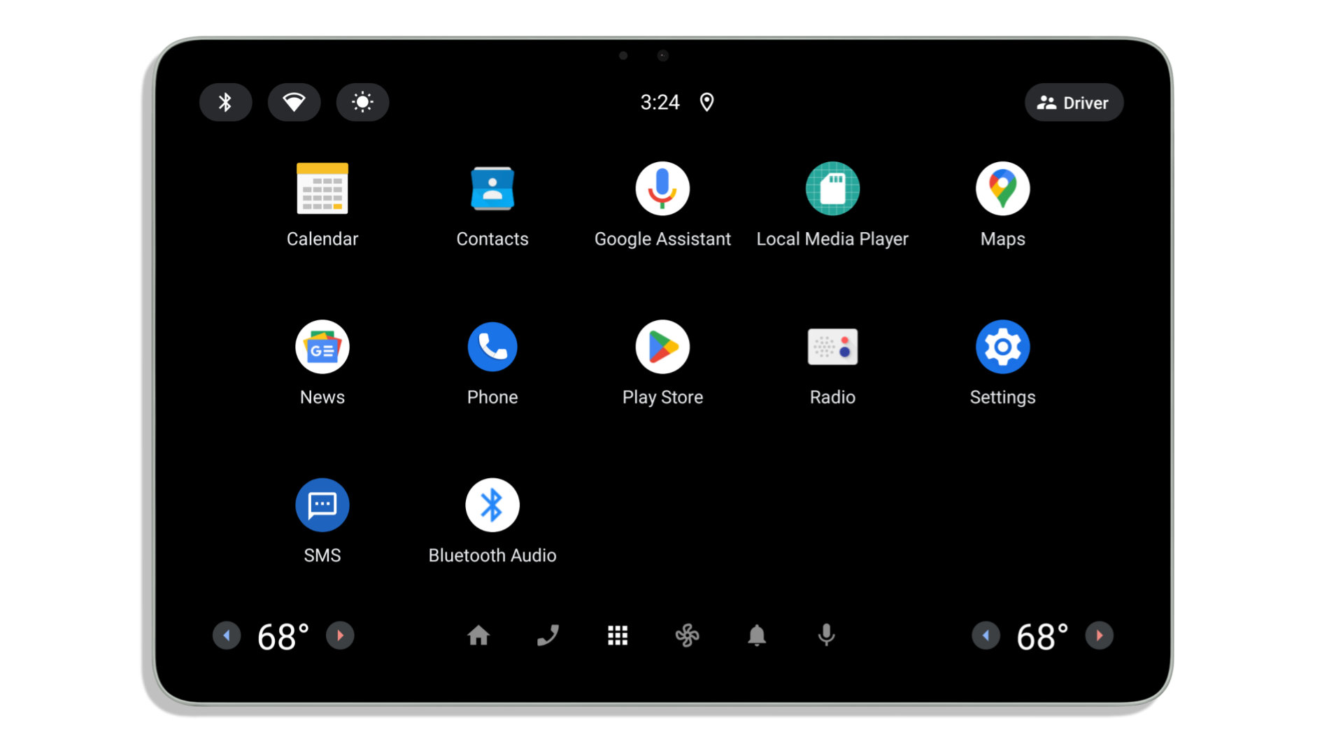 Android Automotive OS yang berjalan di Pixel Tablet