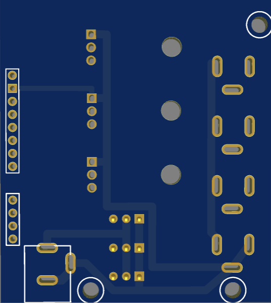 Custom routing shield top view