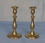 Pair Of Early Victorian Brass Candlesticks