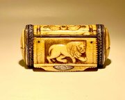 Carved Bone Prisoner Of War Snuff Box