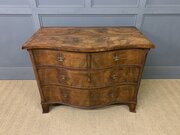 Serpentine Fronted Burr Walnut Chest Of Drawers