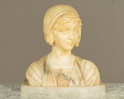 Alabaster Bust Of A Woman C.1900