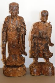 2 Ming Dynasty Chinese Buddhist Statues, C1600