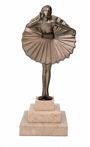 Art Deco Spelter Figural Dancer, C1930