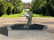 Bronze Garden Fountain With Two Marlins