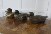 3 Painted And Carved Decoy Ducks   