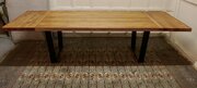 Mid Century Golden Oak Extending Dining Table