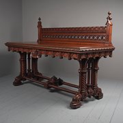 Carved Oak Serving Table Attributed To Pugin